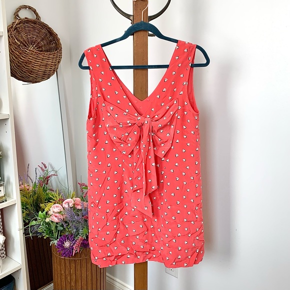 Anthropologie Yumi Kim Silk Heart Print Mini Dress - Picture 4 of 16